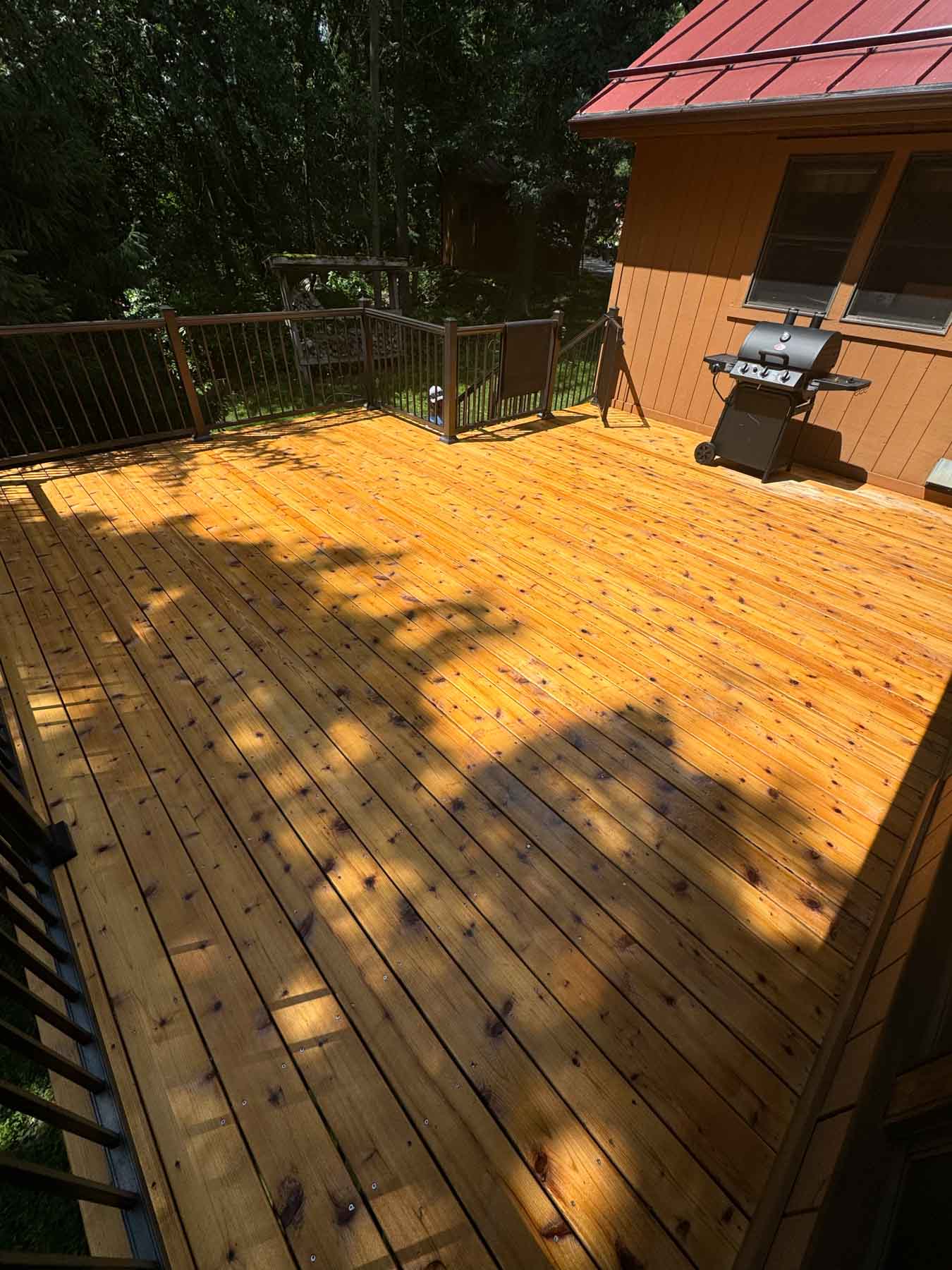 Deck Restoration 3 Stained Deck On A House