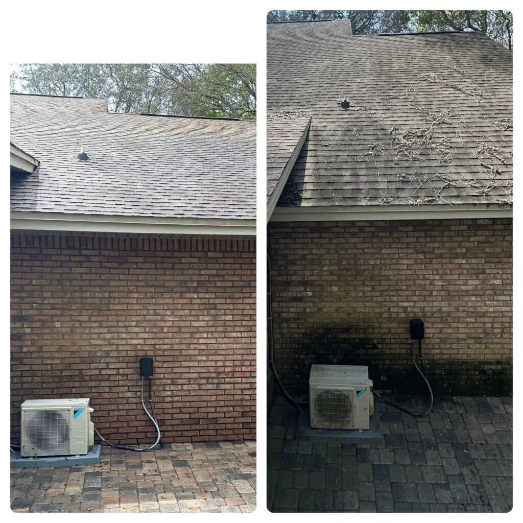 Roof Cleaning Before + After Before And After Of Roof Cleaning