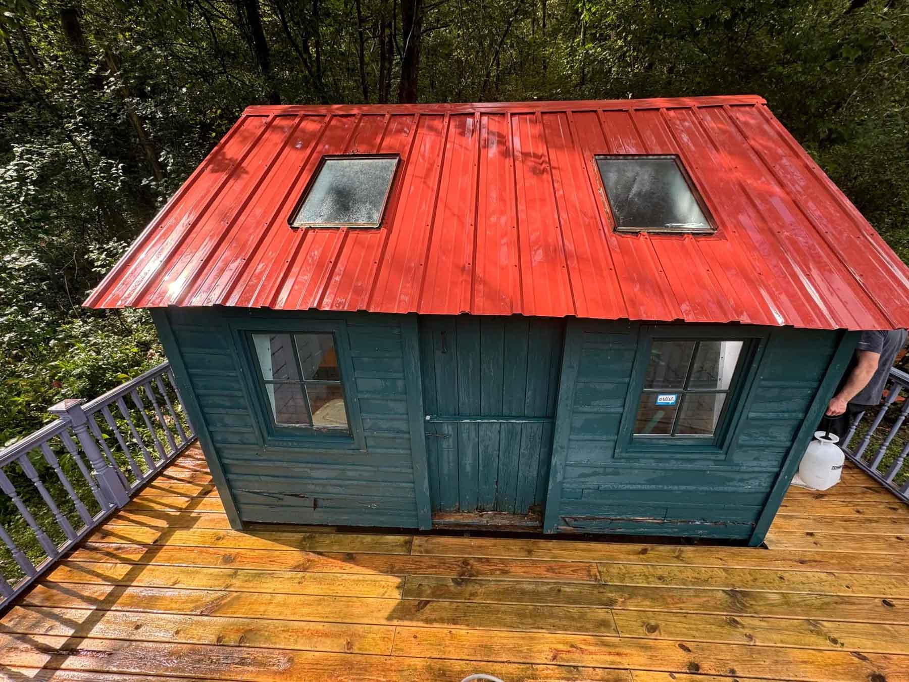 House Washing 25 Image Of A Small Hut That Has Been Cleaned By Driftless Exteriors